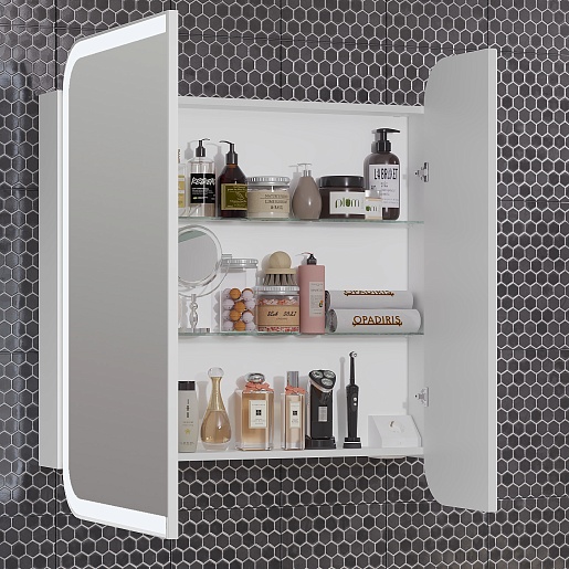 Opadiris Зеркальный шкаф Элеганс 90 белый – картинка-3